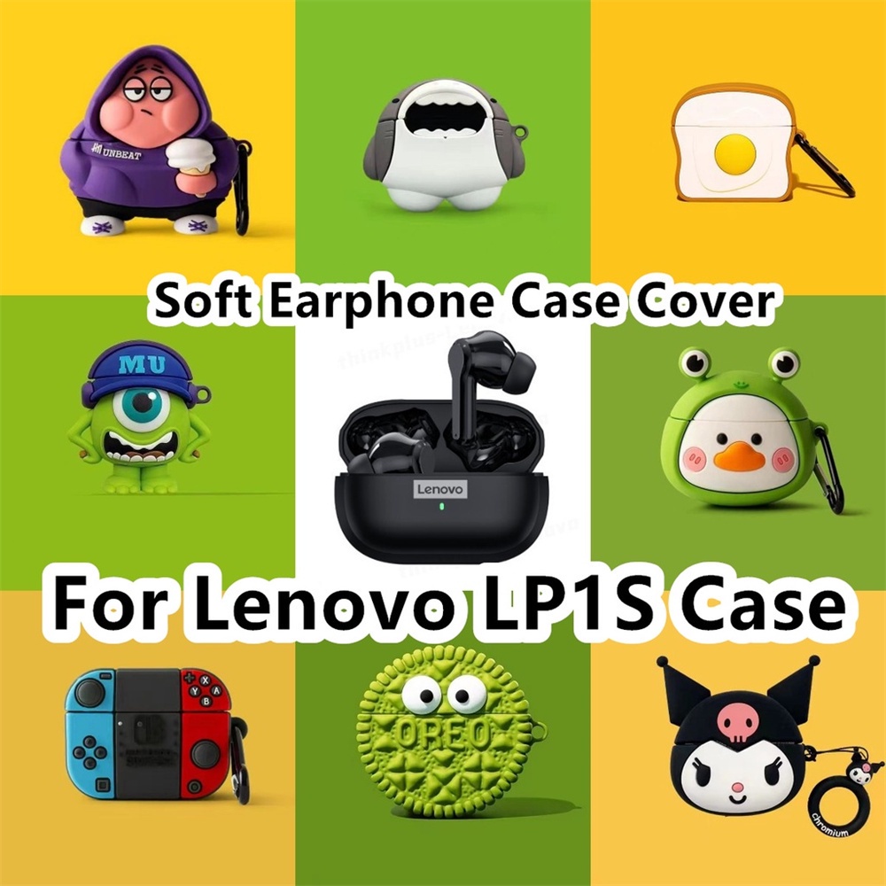 LENOVO 適用於聯想 LP1S 保護套卡通煤球皮卡丘軟矽膠耳機套保護套