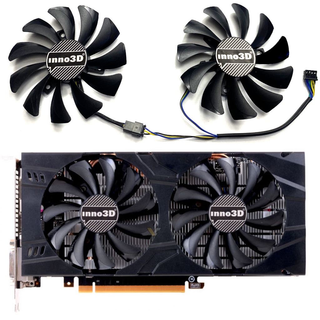 現貨 全新 INNO3D/映眾GTX1060 3GB X2黑金戰神版顯卡散熱風扇HAHF-Z