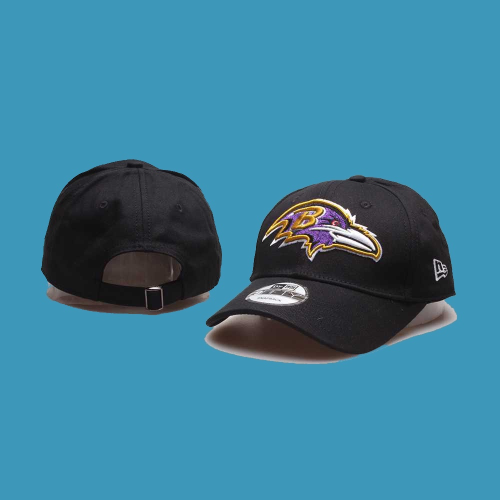NFL 橄欖球調整帽 巴爾的摩烏鴉 Baltimore Ravens 彎簷 老帽 男女通用 可調整 嘻哈帽 運動帽