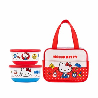 HOUSUXI三麗鷗Hello Kitty兒童餐袋三件組 eslite誠品