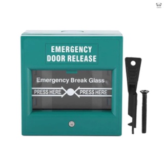 玻破開關 緊急出門按鈕 玻璃破碎按鈕 火災報警開關 綠色 型號：ZH-911L