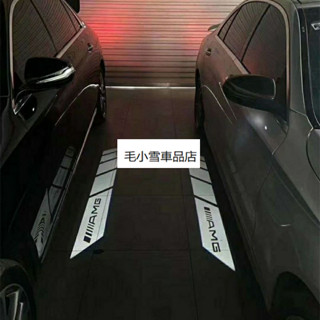 小雪の汽車優品 車品🔥適用於賓士後照鏡amg光毯燈 c級e級s級glc glb天使之翼照地迎賓燈 壹組兩個出貨