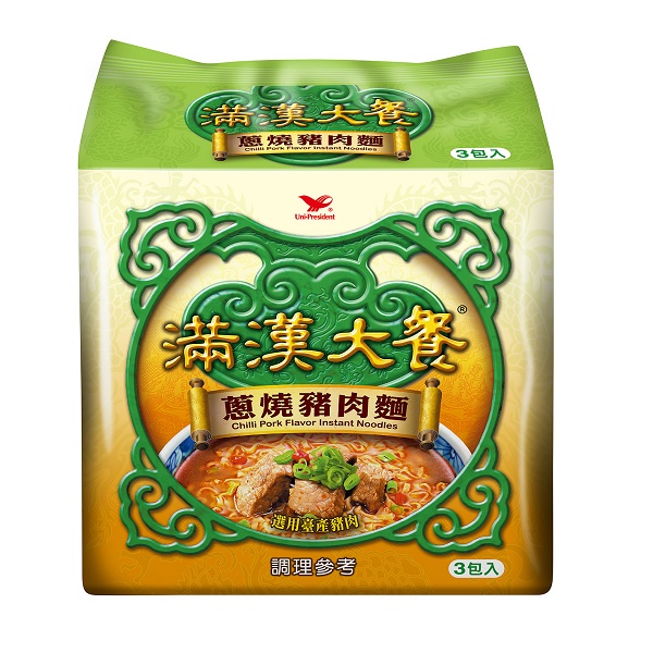 滿漢大餐蔥燒豬肉（三合一）袋x4入組