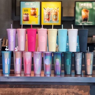 現貨 星巴克杯子 starbucks 星巴克水壺 710ml/ 24oz 吸管杯 榴蓮杯 刺刺杯 鑽石杯子 小清新隨行杯