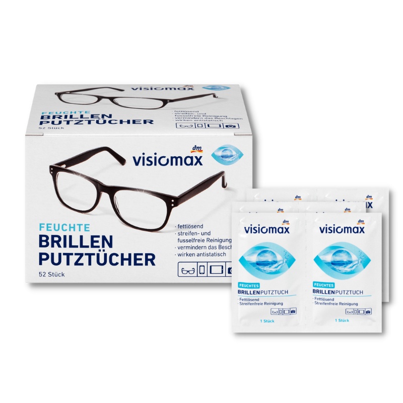 現貨🐾德國 DM Visiomax 眼鏡擦拭布 52st 眼鏡 擦拭布 相機 手機 單片包裝 方便攜帶
