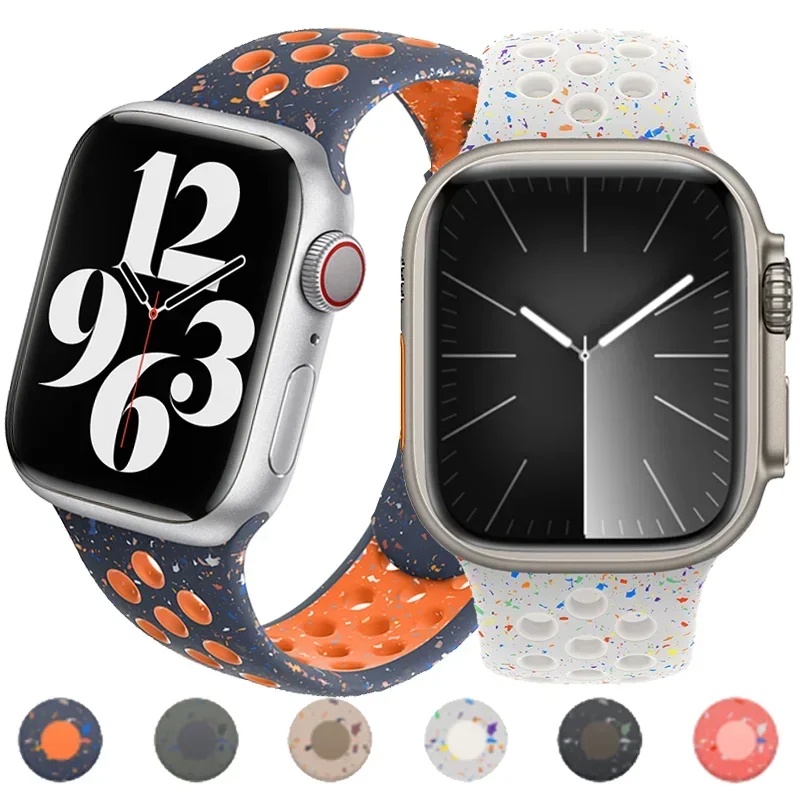 矽膠錶帶適用於 Apple Ultra 2 49MM 運動橡皮筋適用於 Iwatch 系列 9 8 7 6 SE 4 3