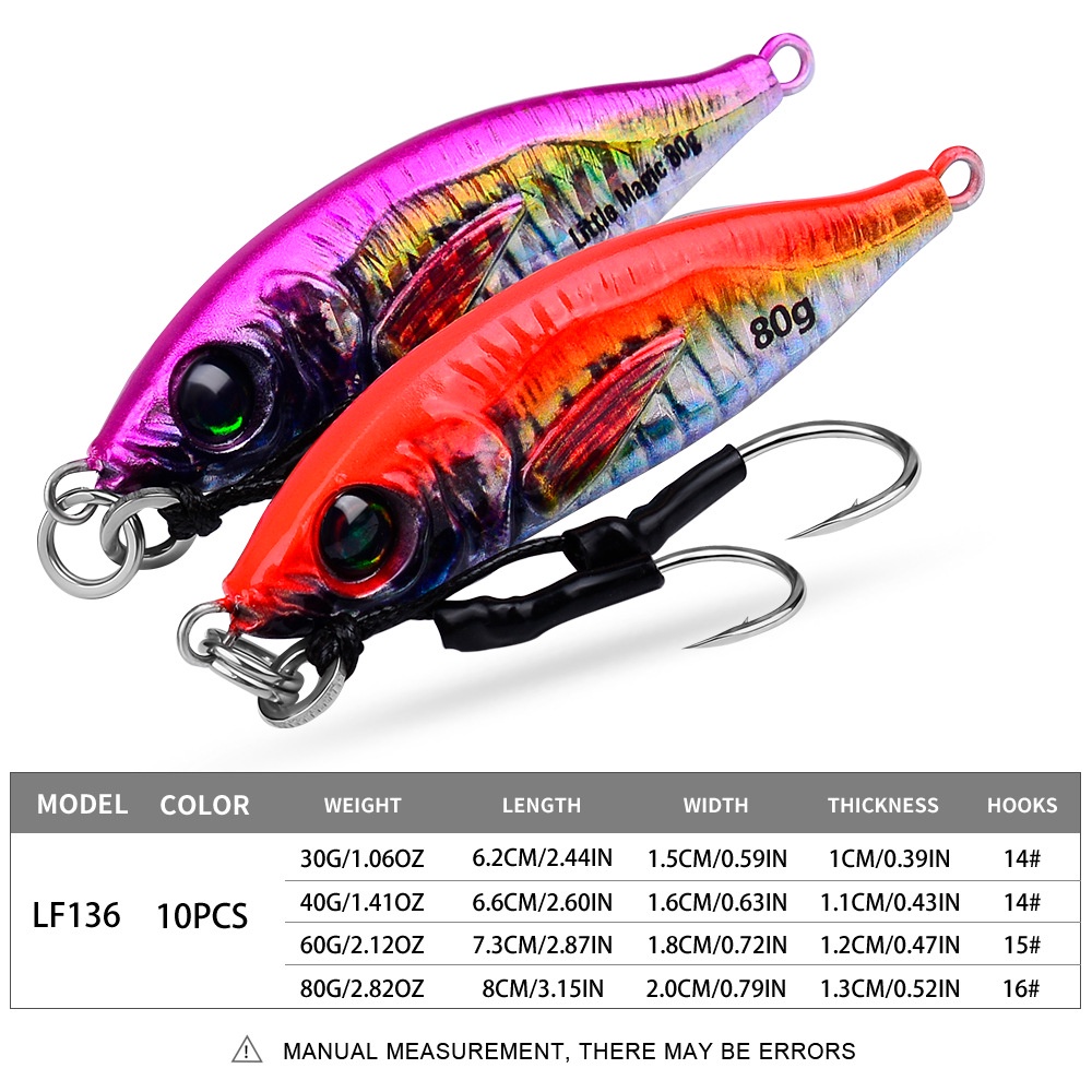 【大魚】鐵板 魚鉤 路亞鐵板 遠投鐵板 海釣鐵板 慢搖鐵板 30g 40g 60g 80g 3D小鐵板 仿生魚餌 路亞魚