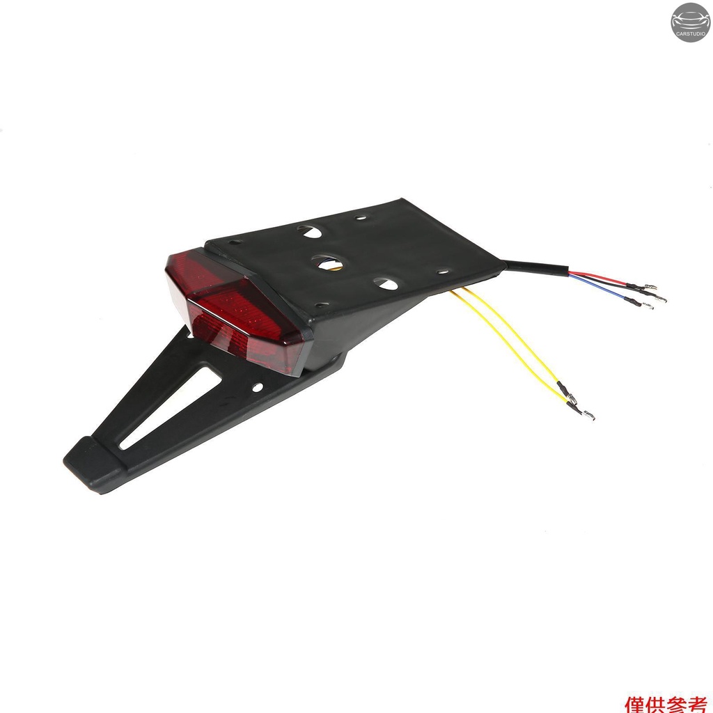 後擋泥板安裝 LED 尾燈煞車燈轉向信號牌照煞車燈適用於客製化越野摩托車越野車方向燈/駕駛燈/煞車燈 3 合 1 5 線