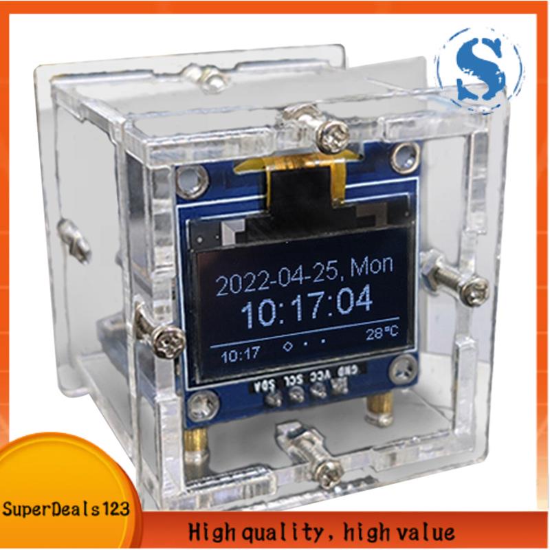 【SuperDeals123】ESP8266 Diy 電子套件迷你時鐘 OLED 顯示屏連接帶外殼 DIY 焊接項目