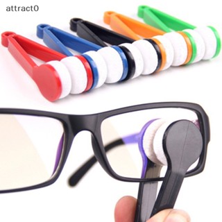 Attact 1PC 迷你雙面眼鏡刷超細纖維眼鏡清潔刷螢幕擦 TW