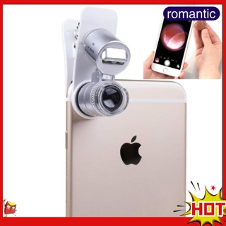 Rom 手機顯微鏡微距鏡頭 60X 光學變焦放大鏡微型相機通用夾適用於 iPhone Sumgung