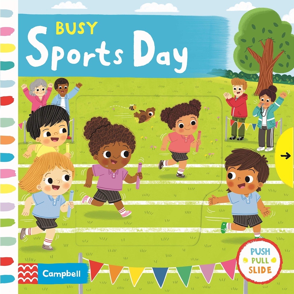 Busy Sports Day (硬頁推拉書)(硬頁書)/Campbell Books Busy Books 【禮筑外文書店】