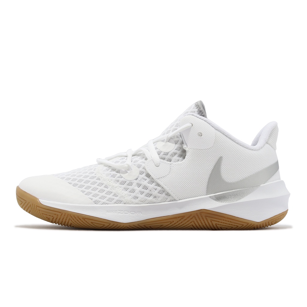 Nike 排球鞋 Zoom Hyperspeed Court SE 白 銀 膠底 男鞋【ACS】 DJ4476-100