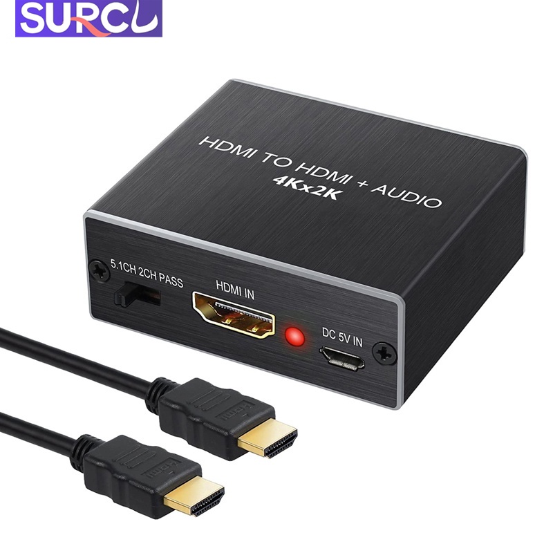 Hdmi 音頻提取器 + 光纖 TOSLINK SPDIF + 3.5mm 立體聲音頻轉換器 4K x 2K 音頻分配器