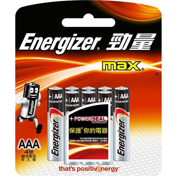 Energizer勁量鹼性電池-4號8入