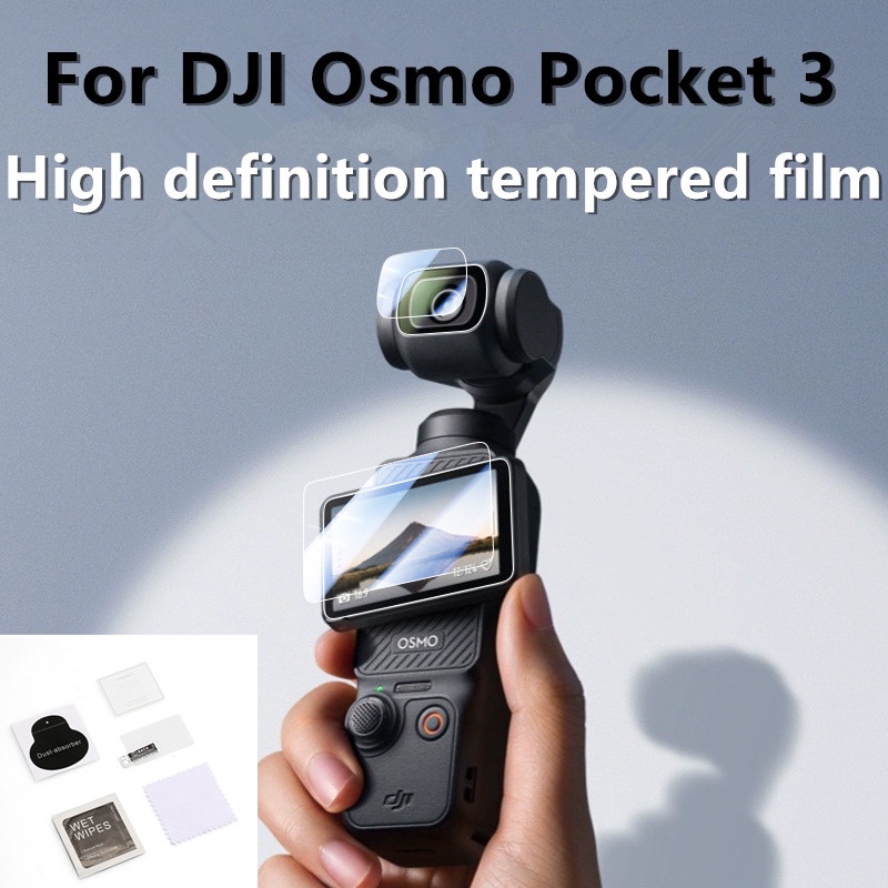 Dji Osmo Pocket 3 鏡頭膜袖珍相機屏幕保護膜配件的超透明光學鋼化玻璃