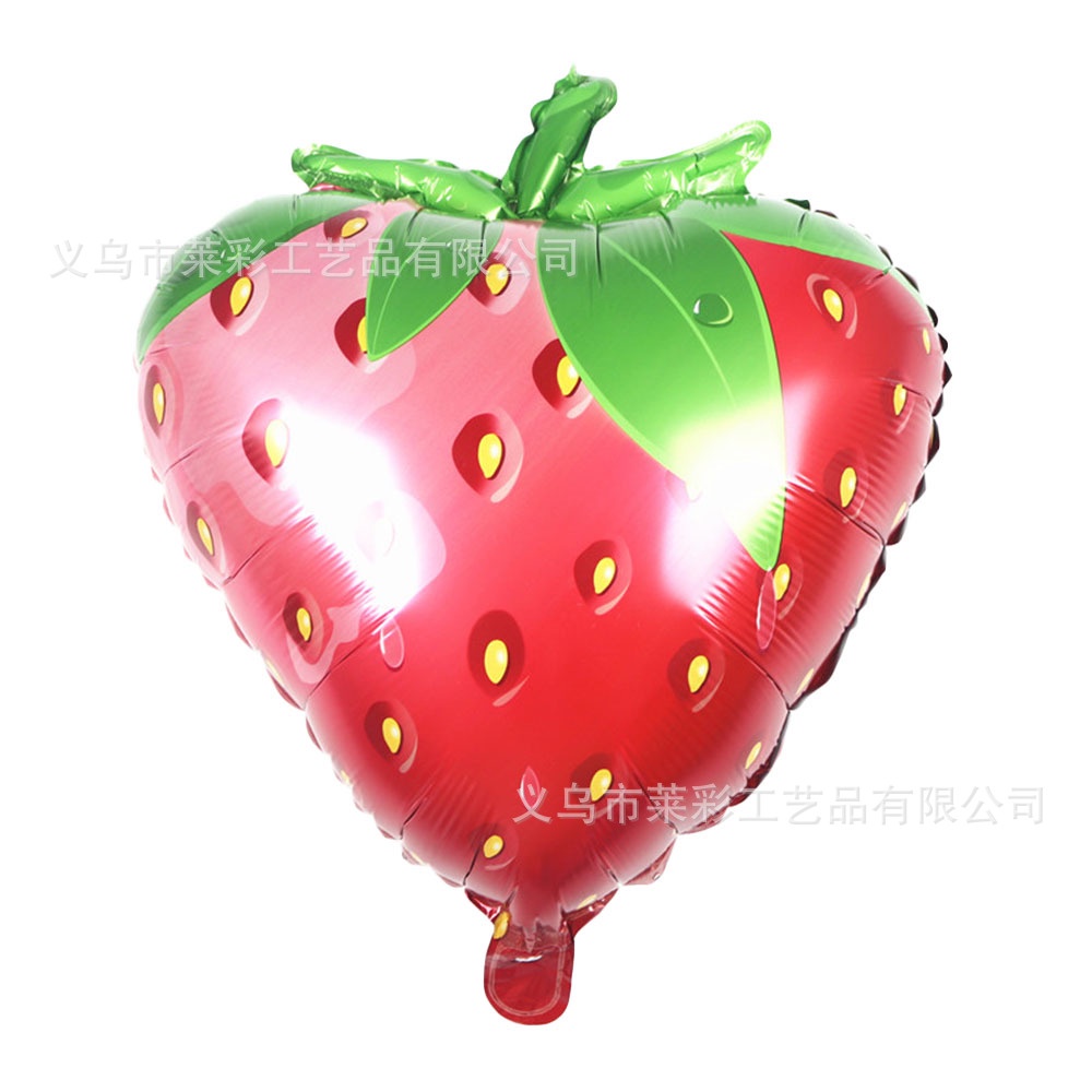 現貨熱賣草莓鋁箔氣球 夏威夷水果氣球造型  生日週歲宴佈置裝飾