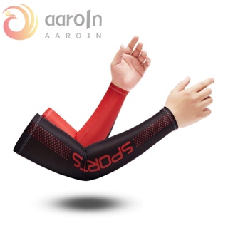 AARO男人手臂取暖器透氣運動夏天防曬霜時尚圖案男士手套