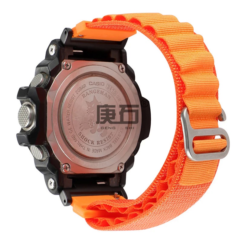 Alpine 環帶尼龍錶帶卡西歐 G Shock GW-9400 GW-9300 G-9400 G-9300 錶帶配件