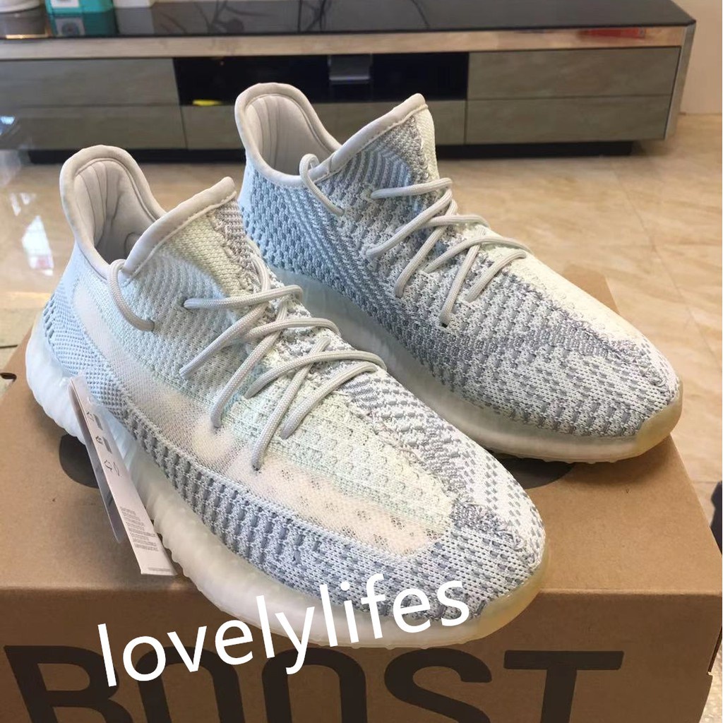 【實拍】 Yeezy Boost 350 V2 Cloud White 雲朵 天使 冰藍 FW3043