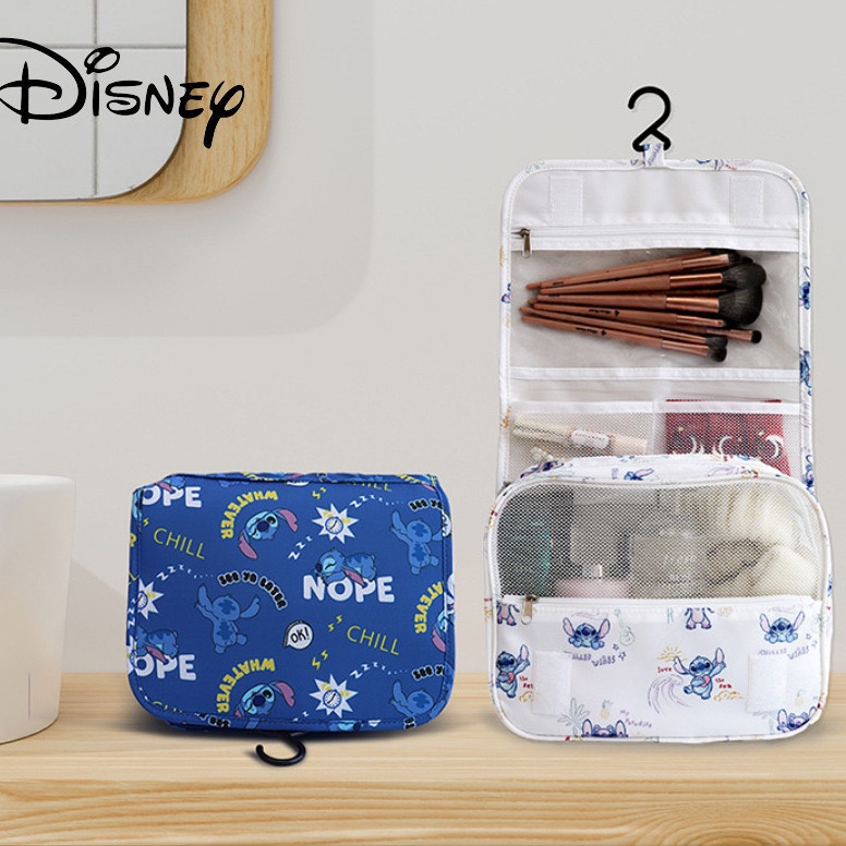 迪士尼正版米奇新款化妝包 大容量時尚唇膏袋 便攜式旅行收納化妝包