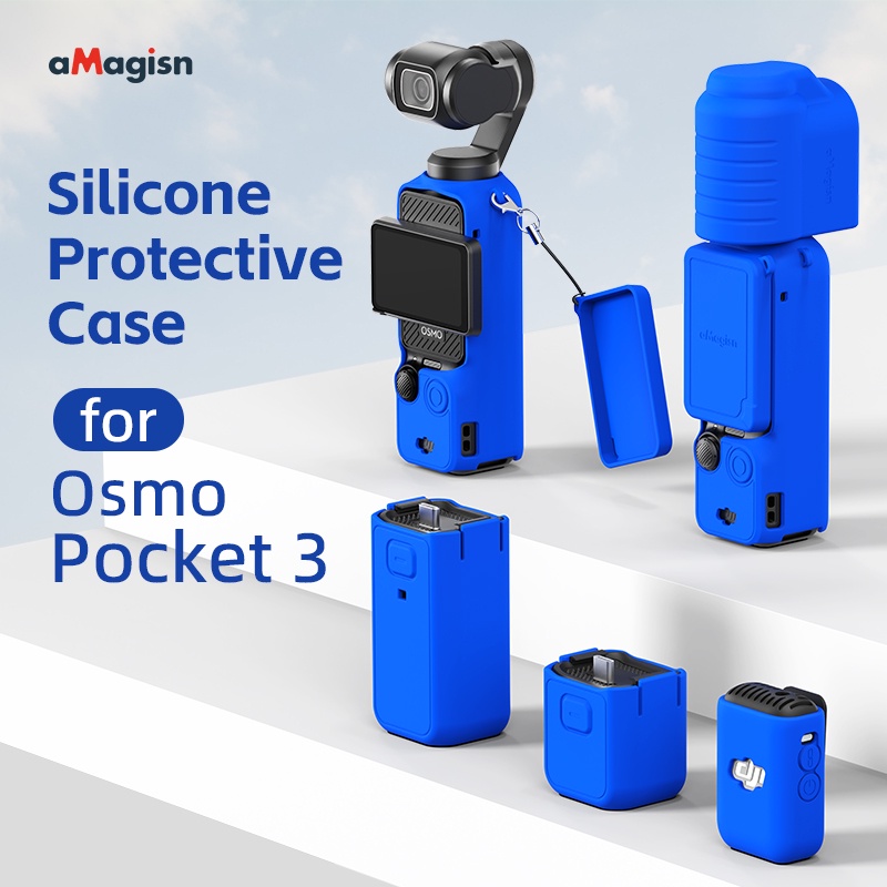 適用於 DJI Osmo Pocket 3 矽膠保護套適用於 DJI Osmo Pocket 3 運動相機配件