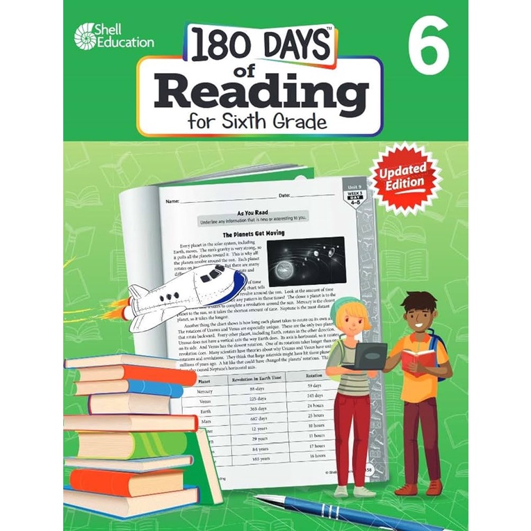 180 Days of Reading for Sixth Grade, 2nd Edition/Joe Rhatigan【禮筑外文書店】