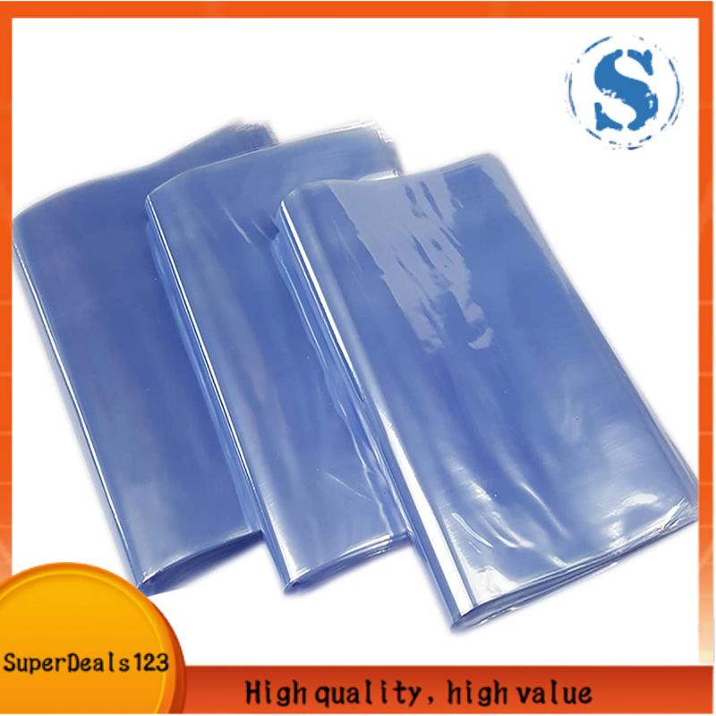 【SuperDeals123】100 件 DIY 吹風機熱封平口 Pvc 熱縮膜袋包裝防水收納袋透明塑料袋 11x30c