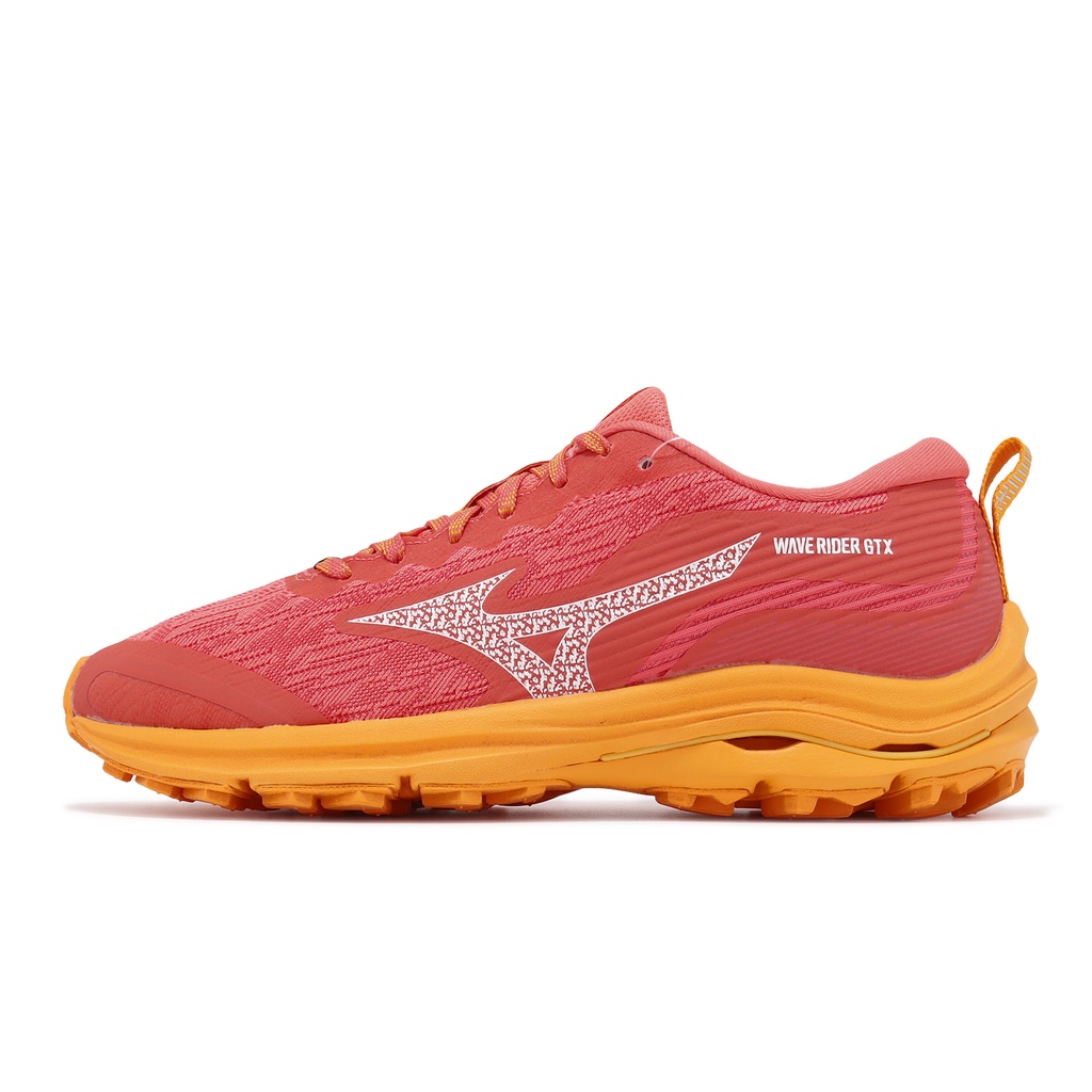 Mizuno 慢跑鞋 Wave Rider GTX 防水 紅 橘 美津濃 路跑 女鞋【ACS】 J1GD2279-72