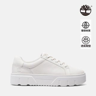 Timberland 女款白色皮革低筒休閒鞋|A61FGEM2
