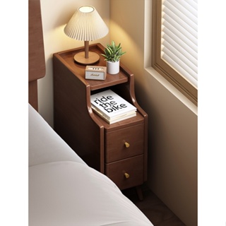 全實木床頭櫃小型極窄超窄卧室35cm寬40簡約20公分迷你夾縫床邊櫃