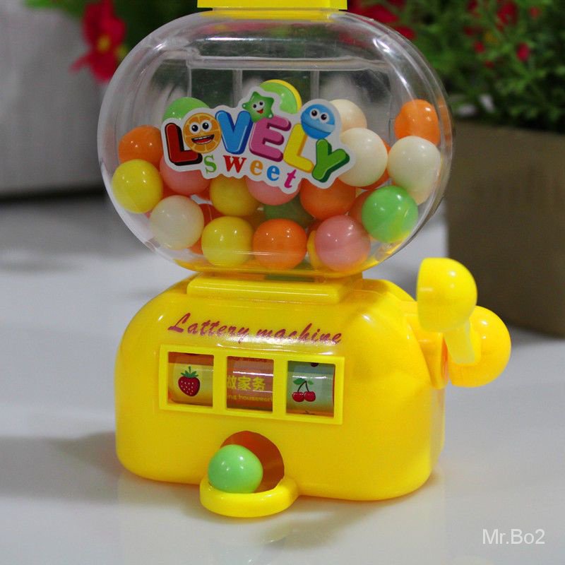 KUL3 好物推薦兒童迷你扭蛋機玩具幸運搖獎機小型糖果機少女扭糖機趣味出糖機器2023