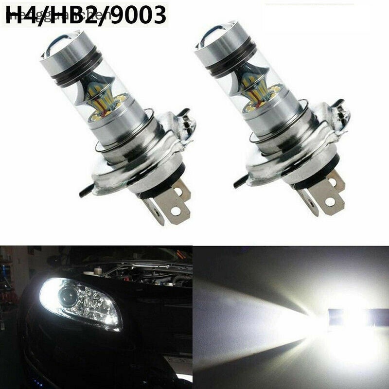 [猛冠辰] H4 100W 20LED 燈泡高/低光束 HID 6000K 白色摩托車頭燈大功率 [TW]