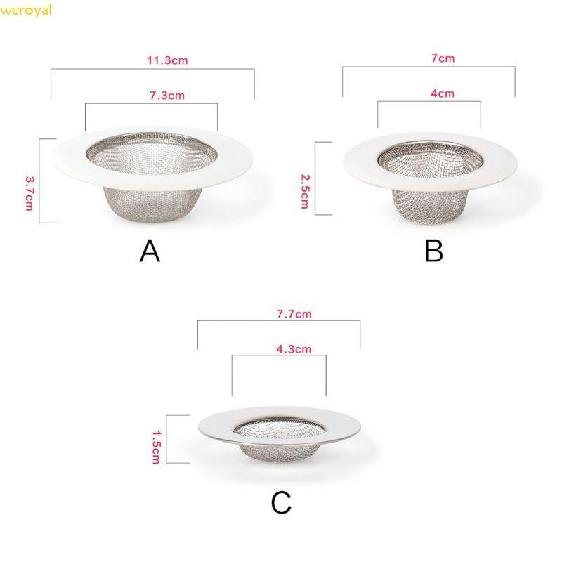 Weroyal 3 尺寸通用不銹鋼水槽過濾器過濾器陷阱浴缸排水孔 H