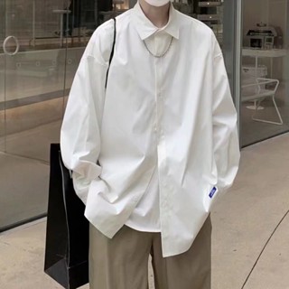 【HOT 本舖】男裝 原宿氣質春季潮流百搭慵懶寬鬆簡約新款襯衫 長袖潮時尚青春流行男 襯衫外套
