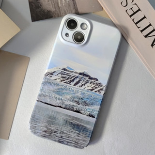 山川雪山風景保護殼適用於 iPhone 12 14 ProMax 矽膠 15Pro 13ProMax 手機殼 防摔 X