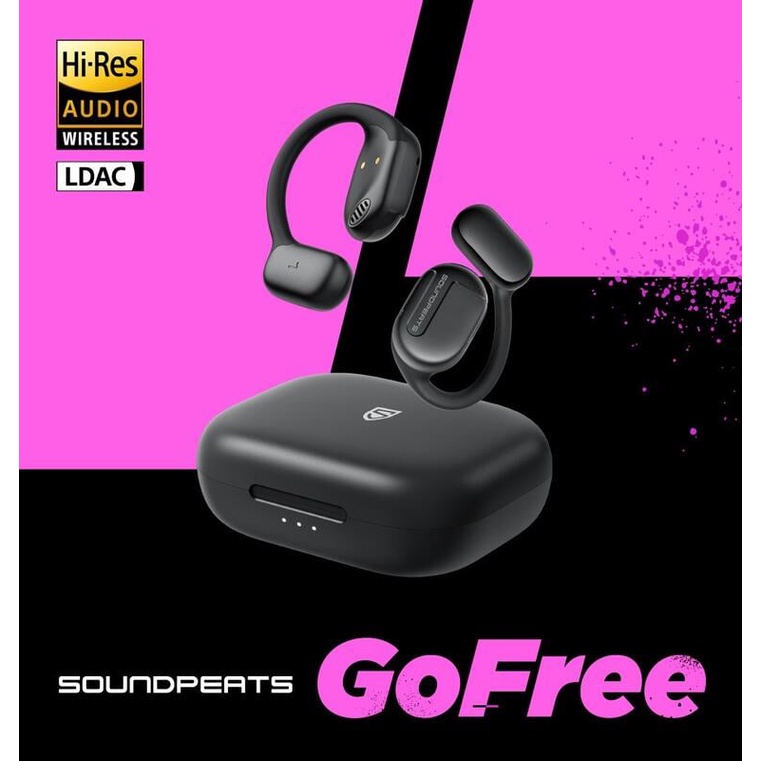 【張大韜】[免運+送耳機殼+袋]SOUNDPEATS-GoFree 開放式真無線藍牙Hi-Res LDAC 總代理公司貨