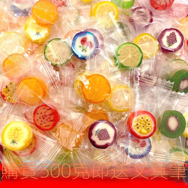👑饞嘴妞~ 水果味切片糖 創意手工糖 混合水果味 棒棒糖 網紅零食 獨立包裝 送禮