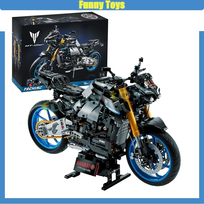 山葉 1:5雅馬哈mt-10 SP機械組42159摩托車還原4缸發動機拼裝模型擺件成人男孩積木玩具