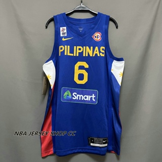 男士全新原創 Gilas Pilipinas #6 克拉克森球衣藍色熱壓