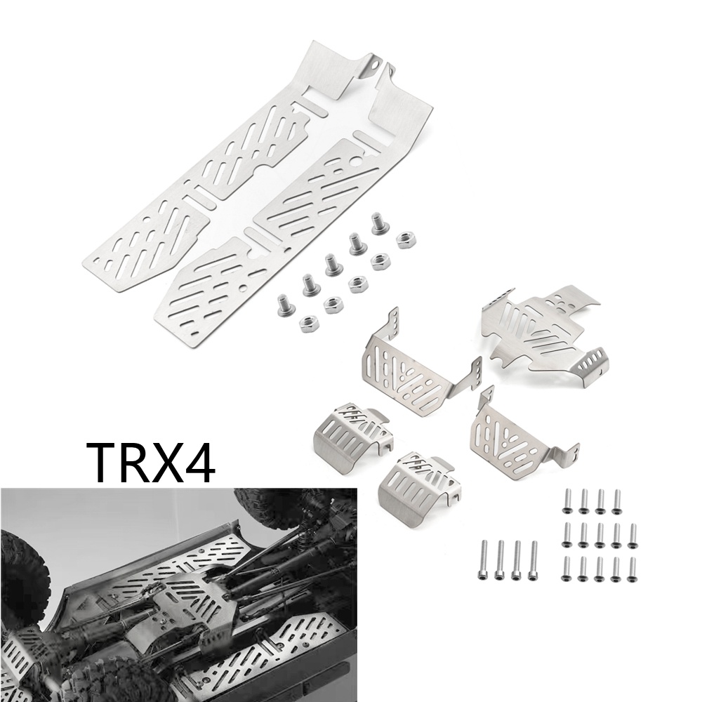 Trx4 不銹鋼底盤裝甲保護防滑板適用於 1/10 RC 履帶式 TRX-4