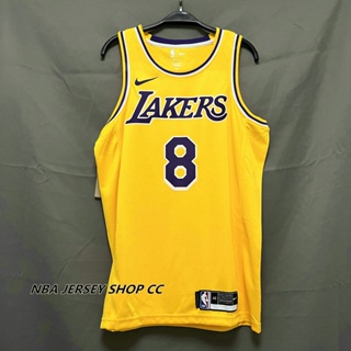 男式全新原創 NBA 洛杉磯湖人隊布萊恩特 #8 Kobeˉbryant 球衣圖標版黃色科比球衣熱壓 HH