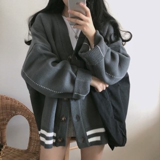 💗ruby’s shop 均碼🌼🌵實價秋冬韓國新款寬鬆復古單排扣毛衣百搭純色🌟毛衣上衣針織長袖上衣