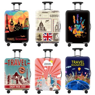 【限時送贈品】環遊世界系列 行李箱保護套 行李箱套 耐磨防塵套 18寸20寸24寸28寸30寸32寸