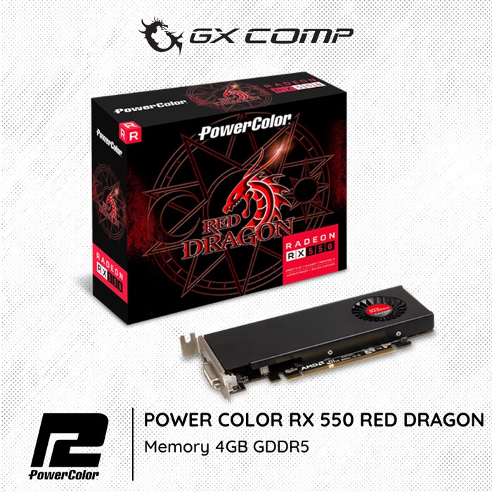 Vga PowerColor 紅龍 Radeon RX 550 4GB GDDR5 電源顏色 RX550