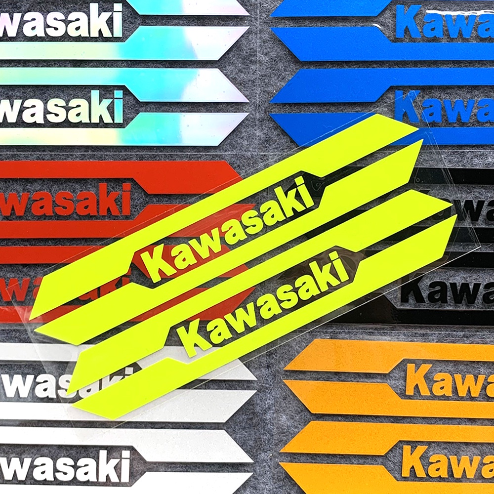 1對kawasaki徽標貼紙機車踏板車裝飾防水貼紙擋風玻璃改裝乙烯基貼花適用於川崎 Ninja400 Z900 Z250