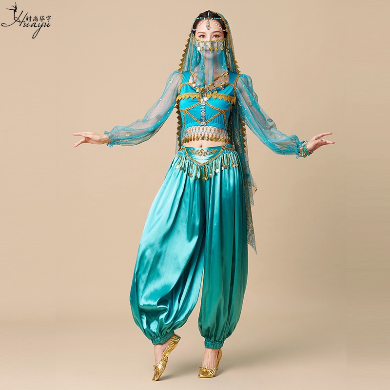 茉莉公主 一千零一夜 cosplay 印度舞服裝 成人異域風情表演服 西域敦煌舞服 肚皮舞套裝 角色扮演