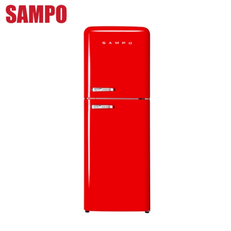 SAMPO 聲寶 210L 一級能效 復古歐風 美型 變頻雙門冰箱 SR-C21D-R