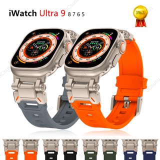 Tpu 運動錶帶鈦色矽膠錶帶相容 Apple Watch Ultra 9 8 7 6 5 4 SE 3 SE iWatc