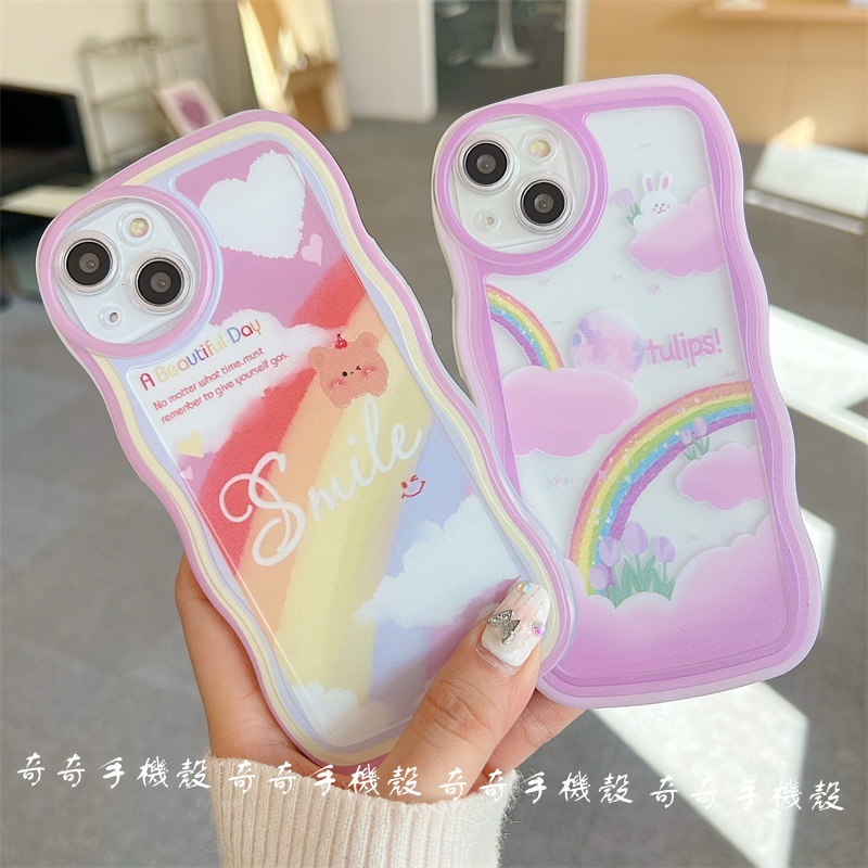 情侶兔彩虹小熊 防摔手機殼Vivo V2029 V2111 V2244 1920 1910 1907 1819 1723